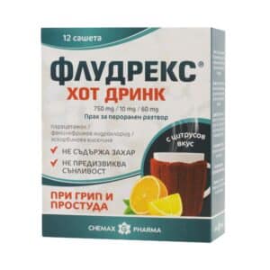 Chemax Pharma Флудрекс Хот Дринк При настинка и грип х12 сашета