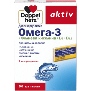 DoppelHerz Aktiv Омега-3 + Фолиева киселина + B6 + B12 x60 капсули