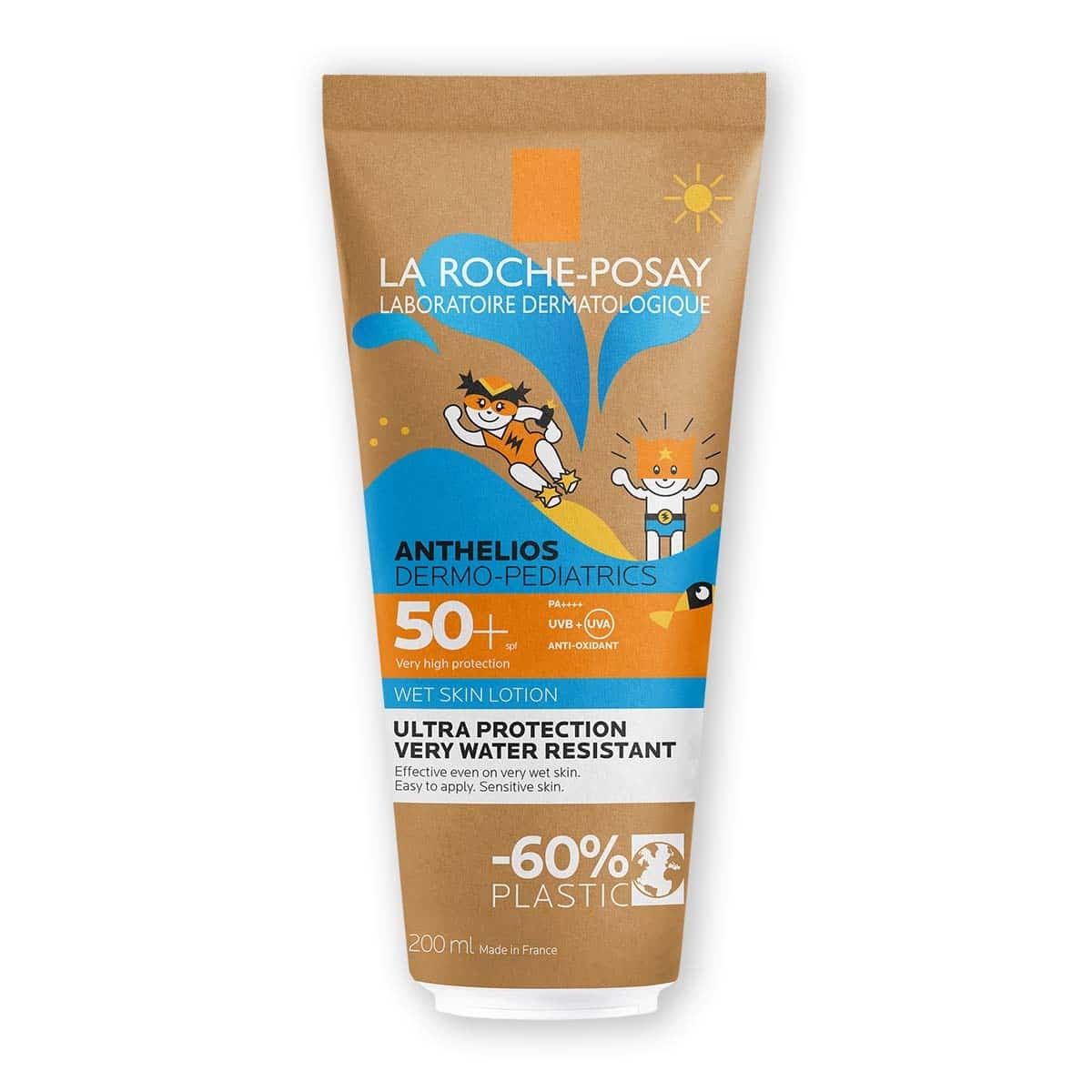 la_roche_posay_anthelios_dermo_pediatrics_wet_skin_spf50_sluncezashtiten_losion_za_deca_200_ml La Roche-Posay Anthelios Dermo-Pediatrics Wet Skin SPF50+ Слънцезащитен лосион за деца 200 ml