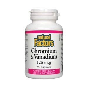 Natural Factors Хром и Ванадий 125 mcg х90 капсули