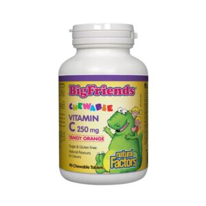 Natural Factors BigFriends Витамин C за деца (портокал) 250 mg х90 дъвчащи таблетки
