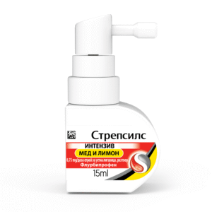 Стрепсилс Интензив Спрей с мед и лимон 15 ml