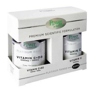 Power of Nature Витамин С + D3 1000mg + подарък Витамин С 1000mg х30 таблетки