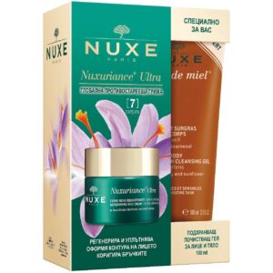 Nuxe Nuxuriance Ultra Регенериращ богат дневен крем за суха кожа 50 мл + Подарък: Nuxe Reve de Miel Измиващ гел за лице и тяло 100 мл | Нукс, Нуксуриансе Ултра