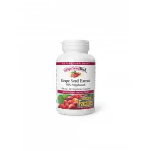 Антиоксидант - Гроздово семе GrapeSeedRich, 100 mg х 60 V капсули Natural Factors
