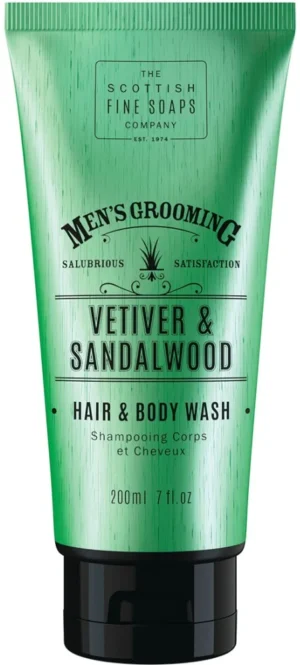 Scottish Fine Soaps Men's Grooming Vetiver & Sandalwood Hair & Body Wash Мъжки шампоан за коса и тяло от серията Men's Grooming