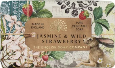 English Soap Company Jasmine & Wild Strawberry Луксозен сапун с аромат на жасмин и дива ягода