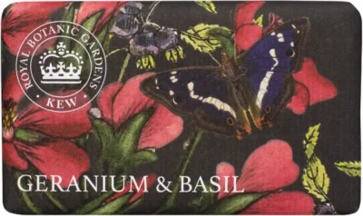 English Soap Company Geranium & Basil Soap Луксозен сапун с аромат на здравец и босилек