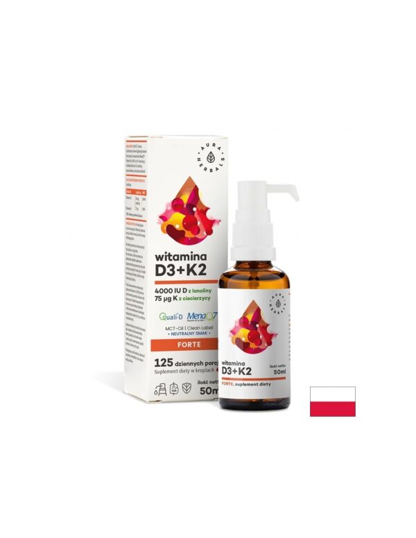 Кости и стави Витамин D3 1000 IU + K2 18.75 µg Форте 50 ml орален спрей