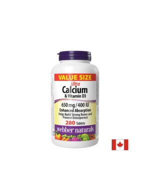 Костна система - Ултра Калций 650 mg + Витамин D3 400 IU, 280 таблетки