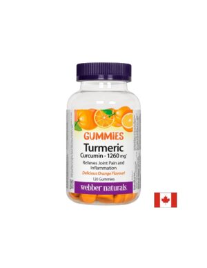 Turmeric Curcumin Gummies / Куркума, 120 желирани таблетки с вкус на портокал Webber Naturals