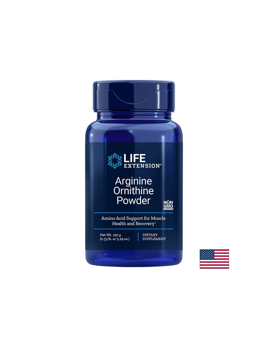 arginine-ornithine-powder-l-arginin-l-ornitin-150-g.jpg Arginine Ornithine Powder / Л-аргинин и Л-орнитин, 150 g Life Extension