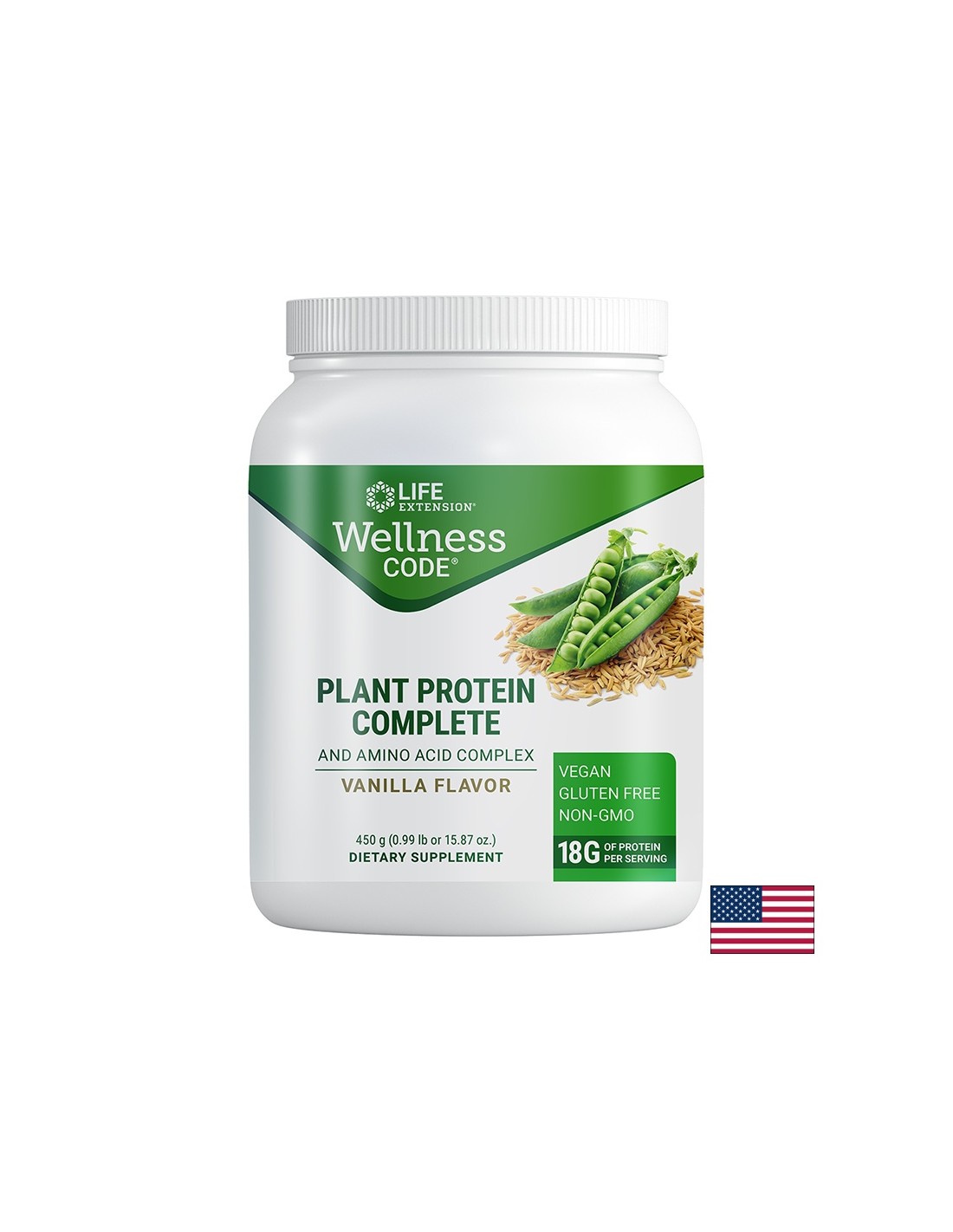 wellness-code-plant-protein-complete-amino-acid-complex-450-g-pudra.jpg Растителен протеин с Аминокиселини Wellness Code, 450 g прах Life Extension