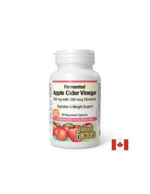 Ябълков Оцет 500 mg + Хром Пиколинат 250 µg, 90 V капсули - Natural Factors