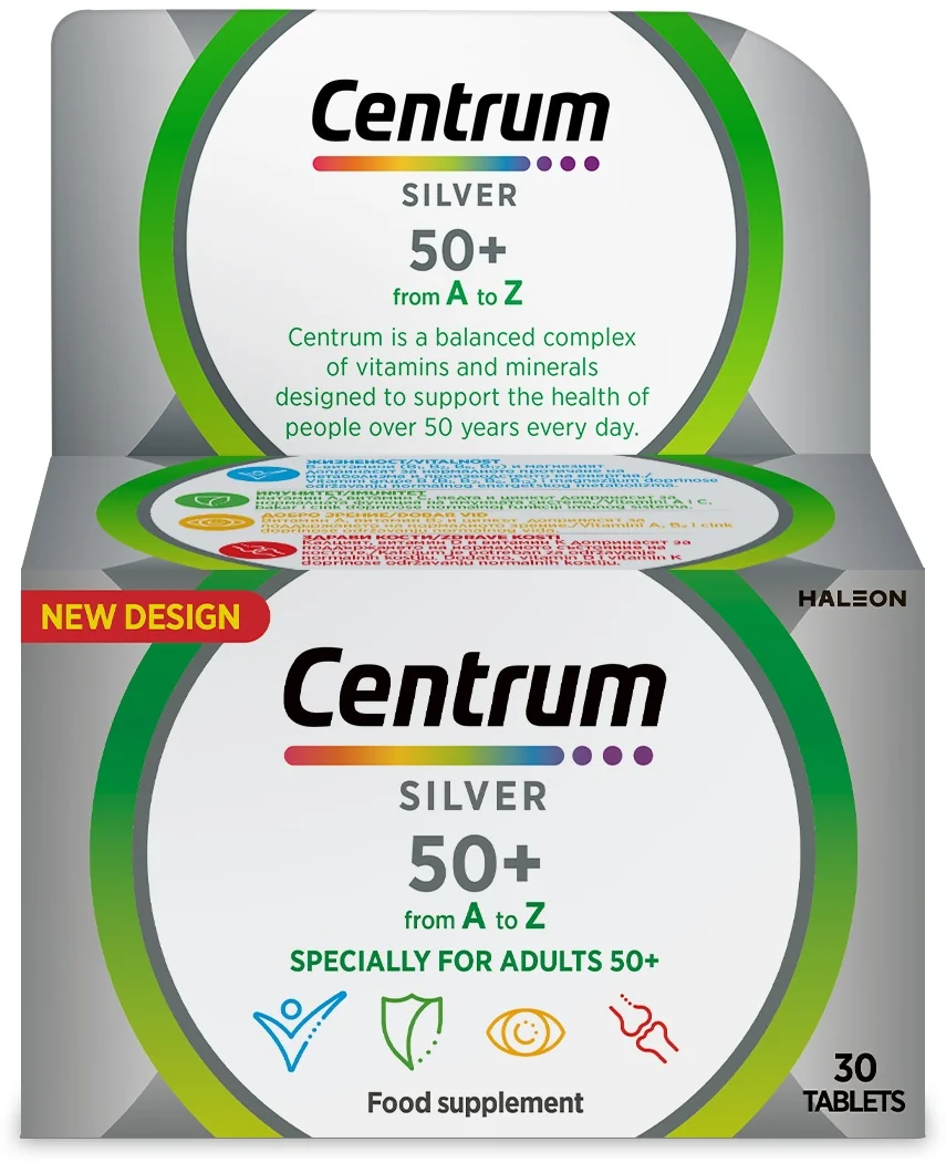 30876 Centrum Silver 50+ A-Z за възрастни х30 таблетки GlaxoSmithKline