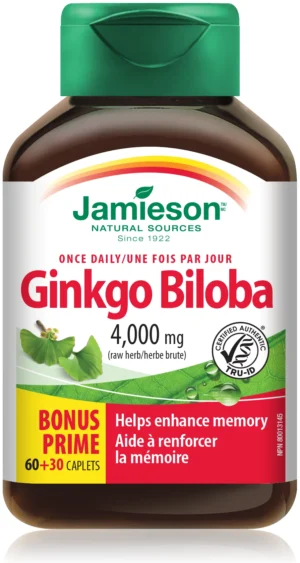 Jamieson Гинко билоба 4000 mg х90 таблетки