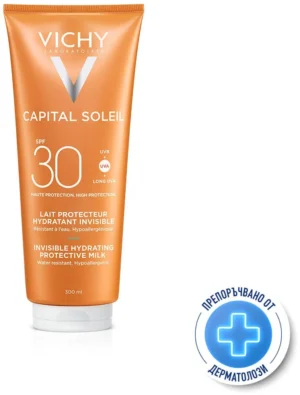 Vichy Capital Soleil SPF30 Слънцезащитно хидратиращо мляко за лице и тяло 300 ml