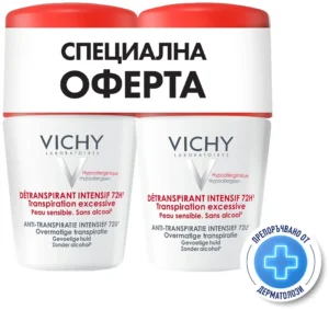 Vichy ПРОМО Дезодорант антиперспирант 72 ч. екстремен контрол 50 ml х2 броя