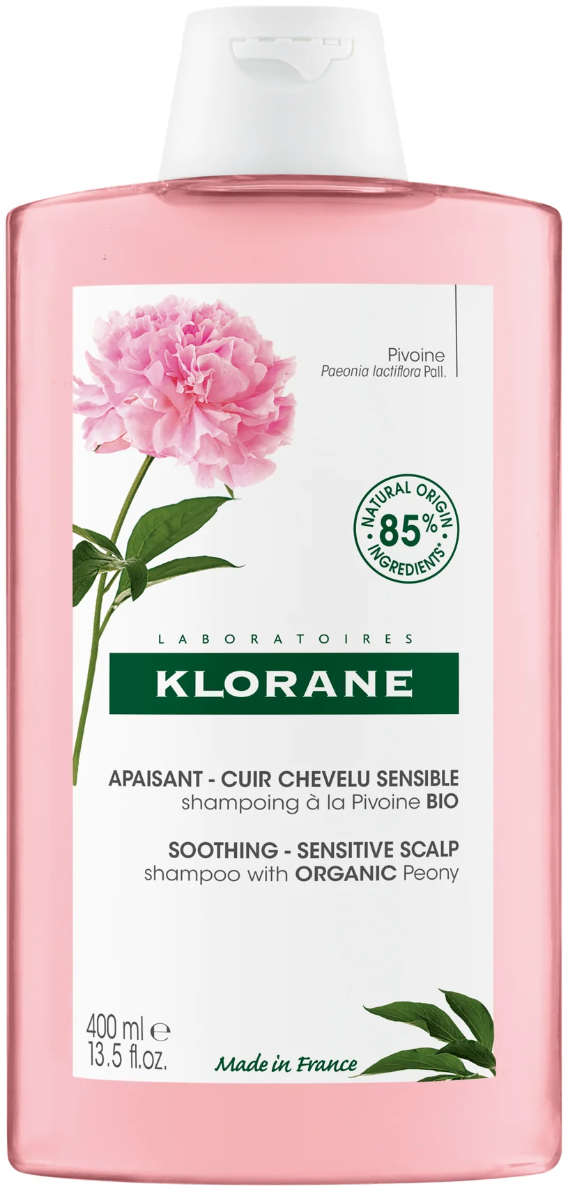 50609 Klorane Шампоан за чувствителен скалп с органичен божур 400 ml