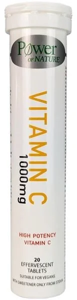 Power of Nature Витамин С 1000mg със Стевия х20 таблетки