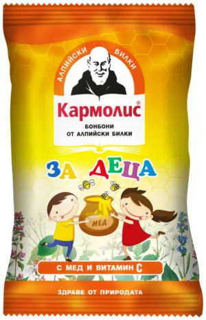 Кармолис бонбони от алпийски билки за деца с мед 72 g