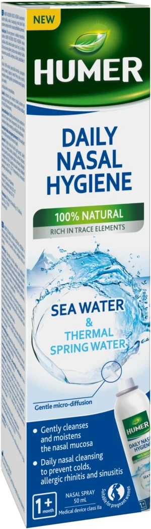 Humer Термална и морска вода за ежедневна хигиена на носа 50 ml