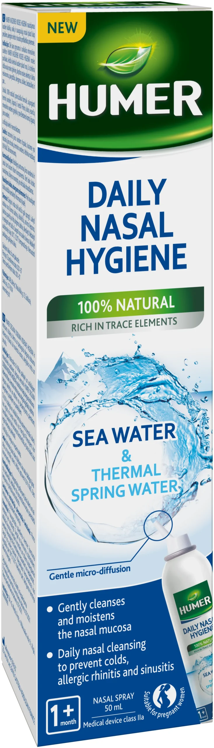 85502 Humer Термална и морска вода за ежедневна хигиена на носа 50 ml Humex