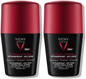 Vichy Deo-Duo пакет Рутина Clinical Control рол-он, тестван за контрол на прекомерното изпотяване до 96 часа за мъже