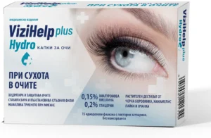ViziHelp Plus Hydro Капки за сухи очи x15 еднодозови флакона с повторно затваряне