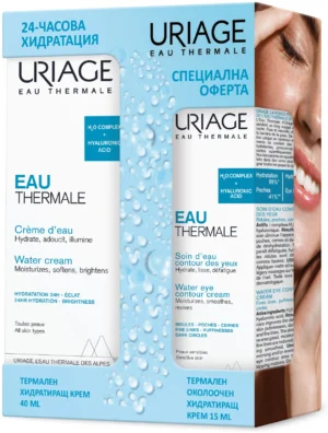 Uriage Eau Thermale Термален хидратиращ крем 40 ml + Околоочен крем 15 ml