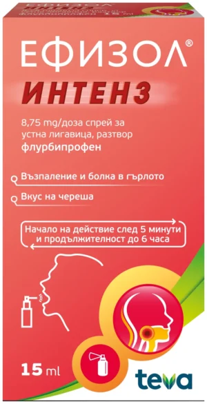 Ефизол Интенз 8,75 mg Спрей за устна лигавица 15 ml