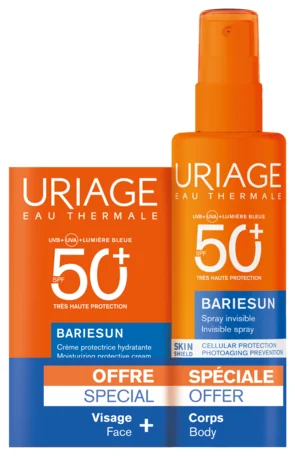 Uriage Bariesun SPF50+ Хидратиращ крем 50 ml + SPF50+ Невидим спрей 200 ml