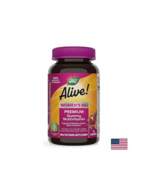 Alive! Women’s 50+ Premium Gummies multivitamin / Алайв! Премиум мултивитамини за жени 50+ , 75 желирани таблетки Nature’s Way