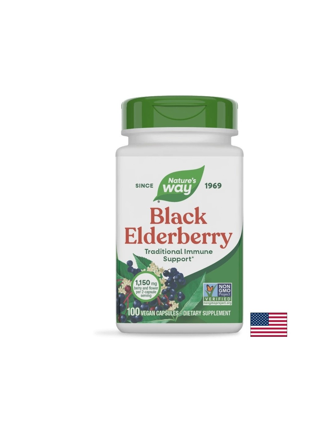 cheren-baz-plod-tsvyat-575-mg.jpg Black Elderberry/ Черен Бъз (плод и цвят) 575 mg х 100 капсули Nature's Way