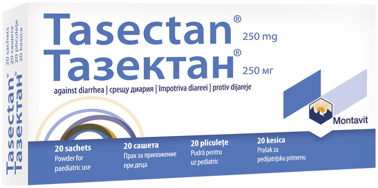 PZ5725 Montavit Тазектан при диария за деца 250 mg х20 сашета