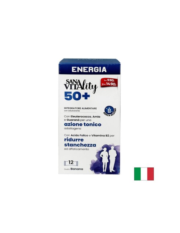 Жизненост и енергия 50+ SanaVitality, 12 сашета с течност х 10 ml
